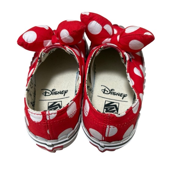 Vans x Disney Minnie Mouse Authentic Bow Sneakers Red White - Picture 5 of 10